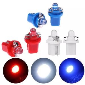 50 sztuk / partia LED Car Bulbs T5 B8.5d Round 1SMD Żarówka do przyrządów Lampy Prześwit Światła Konsoli Central 12 V