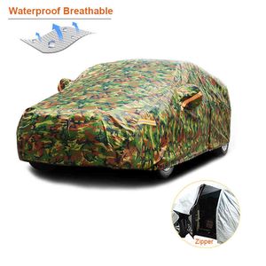 Kayme waterproof camouflage covers outdoor sun protection cover for car reflector dust rain snow protective suv sedan full