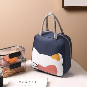 Storage Bags Portable Cartoon Animal Lunch Bag Tote Thermal Food Women Kids Lunchbox Picnic Supplies Insulated Cooler
