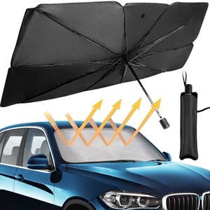 125 cm 145 cm Faltbarer Auto-Windschutzscheiben-Sonnenschutz-Regenschirm, Auto-UV-Abdeckung, Sonnenschutz, Wärmedämmung, Frontscheibe, Innenschutz