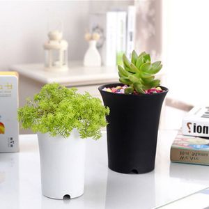 Plastic Round Succulentss Pots Flowers Cultivate Bottom Breathable Flower Planter Home Succulents Breed Garden Pots BH2362 TQQ