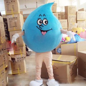 Costume della mascotte della goccia d'acqua rosa di Halloween di alta qualità Personalizza il personaggio dei cartoni animati in peluche di anime in peluche Costume da carnevale di Natale unisex per adulti