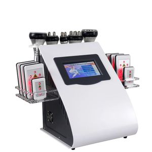 Portatile 6 in 1 40k Ultrasonic Cavitation Slimming Vacuum Radio Frequency Pressotherapy 8 Pad Burn Lipo Laser Diode RF Body Shaping Machine