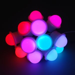 Çapı 26mm Şeffaf / Sütlü Kapak LED Modülü DC12V WS2811 LEDs Piksel Noktası Işık 3LEDS 5050 SMD RGB Su Geçirmez Ücretsiz Gemi