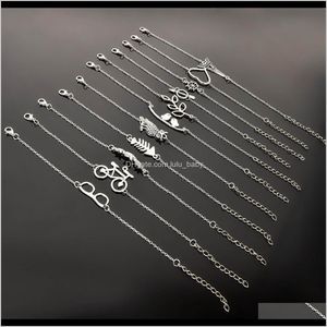 Simples retrô tornozelo bracelete coruja coruja coruja algema bicicleta estrela anklet encanto moda jóias para mulheres caem q2z6j anklets 5mknx