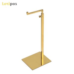 Steel Adjustable Stainless Women Handbag Bag Display Stand Holder Wig Hat Scarves Hook Racks Matte Gold Mirror Silver Hook Stand