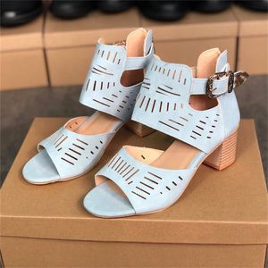 2021 Designer Women Sandal Summer High Heel Sandals Black Blue Party Slides with Crystals Beach Outdoor Casual Shoes large size W24