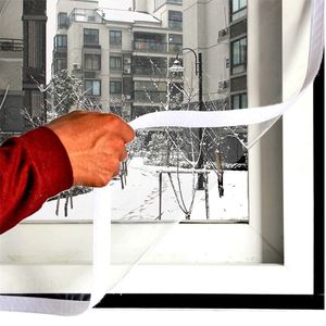 Kış Pencere Yalıtım Rüzgar Geçirmez Filmi Kendinden Mukoza Çıkartmalar Kapalı Pencere Ses Geçirmez Film Enerji Tasarrufu Kristal Temizle Film 210317