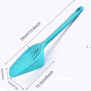 Non-stick Filter Spoon Colander Leak Food Strainer Heat Resistant Strainer Slotted Spoon Eco-Friendly Noodle Drainer LLA8642