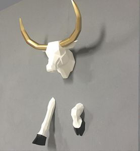 Creative Ox Head Wall Hängande Dekorativa Objekt Hem Porch Recept Skrivbord Bakgrund Väggdekoration