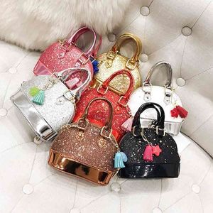 Kids Glitter Shell Handbag PU Leather Chain Bags Crossbody Shoulder Bag Sequins Fanny Pack Mini tote Girls fashion designers Purse for Party Dinner H52EF6G