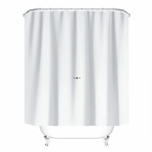 Tenda da doccia impermeabile bianca a sublimazione Trasferimento termico bianco Tende da bagno 2 in 1 lavabili in poliestere con 12 fori passacavo RRA11902