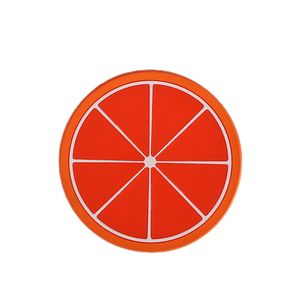 Fruit Shape Coaster Cup Pads Anti Slip Insulation Dish Mat Drinks Tea Coffee Cups Holder Placemat Orange Watermelon Kitchen Dining Bar Table Decorations JY0317