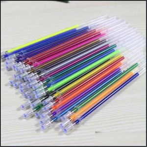Påfyllningar skriver leveranser kontorsskola företag industriella 36 färger en set flash ballpint gel penna höjdpunkt påfyllning färg fl shinning färg