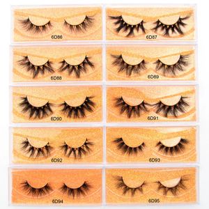 El yapımı Toptan 6D Vizon Lashes Saç Makyaj Maquillaje Faux Cils Için Doğal Uzun Yumuşak Yanlış Kirpikler