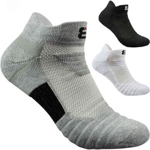 3 çift Büyük Boy Spor Ayak Bileği Çorap Kalın Havlu Pamuklu Nefes Alabilir Siyah Beyaz Düşük Kesim Açık Koşu Gösterisi Yok Seyahat Çorapları Bayan Erkek Y1209