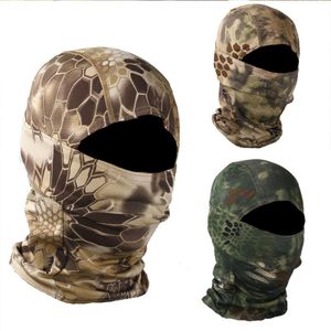 Balaclava Volledige Gezichtsmasker Tactische Camouflage Wargame Army Hunting Cycling Sports Cap Militaire Multicam CP Sjaal Bandana Caps Masks