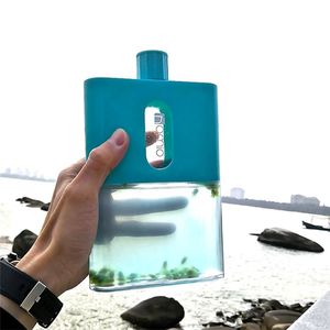 BPA Free Travel Plastic Flat Water Bottle 500 мл A6 A5 Paper Открытый Портативный Пластущий Пить Slobe 2111122