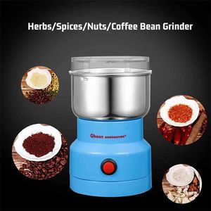 220V Electric Food Chopper Processor Mixer Blender Pepper Garlic Seasoning Coffee Grinder Extreme Speed Grinding Kitchen Tools 210712