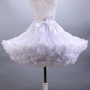 Wholesale tutu fluffy ruffles skirts resale online - Fluffy Women s Tutu Skirt Adult Tulle Short Petticoat with Ruffles Colors