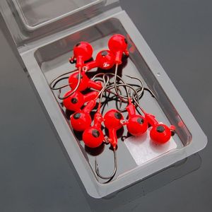 Fishing Hooks 10pcs/lot Hook Lead Round Jig Head Lures Bait Fish Tackle For Sea River Lake