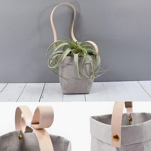 Depolama torbaları duvar vazo asılı sepet yıkanabilir kraft kağıt bitkisi sebze yetiştirmek torba saksı bebek giyim oyuncak organizatör