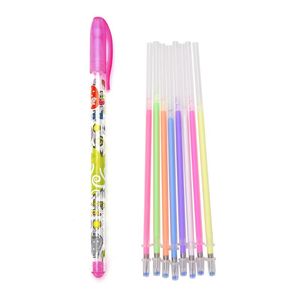 Highlighters 8st / Set Candy Färg Highlighter Pen Black Paper Fluorescerande Marker Office School Supplies