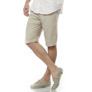 Tabla Francesa al por mayor-Pantalones cortos de tablero francés hombres lino sólido playa pantalones cortos para hombre lino casual hombre de diseño corto de marca de hombre de verano bermudas