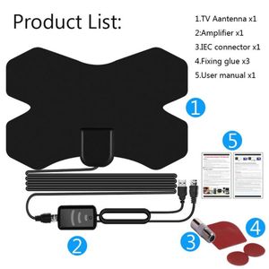 Digital HDTV Antenna TV Receiver 3000 Miles Indoor With Amplifier DVB-T2 Isdb-tb Clear Satellite Dish Signal Receivers