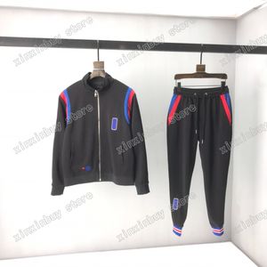 21SS Mens Kvinnor Designers TrackSuits Hooded Basketball Stripe Letter Streetwear Windbreaker Fashion Tracksuit Men Designer Svart Vit S-2XL