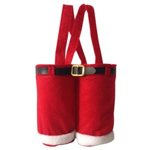 2021新しいクリスマスの装飾赤の緑のクリスマスのズボンギフトバッグの結婚式キャンディーバッグクリスマスプレゼント卸売