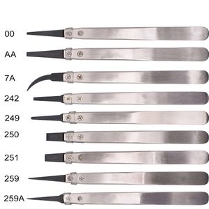 Hand Tools for Home Black Replaceable Plastic Head Antistatic Stainless Steel Baide Tweezers ESD-249 ESD-250 ESD-7A