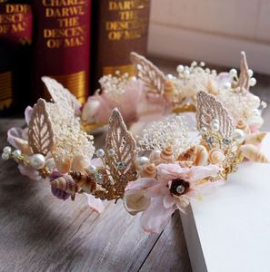 Cabelo de noiva fecho shell vestido acessórios forma flor headbands