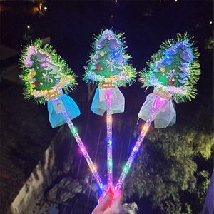 Ledde ljuspinnar leksaker lysande fluorescerande stjärnor ljus upp fjäril prinsessa fairy magic wand party levererar födelsedag julklapp A51 A35