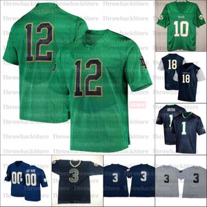 Custom Fighting Irish College Football Maglie Jeremiah Owusu-Koramoah Quenton Nelson McGlinchey Fuller Smith Te'o Martin II