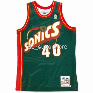 Mens Shawn Kemp 1995-96 Jersey Sydd Anpassad valfritt namn XS-6XL baskettröja