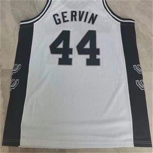37403740rara maglia da basket uomo gioventù donna vintage circa 1982 George Gervin 44 bianco taglia S-5XL personalizzata qualsiasi nome o numero