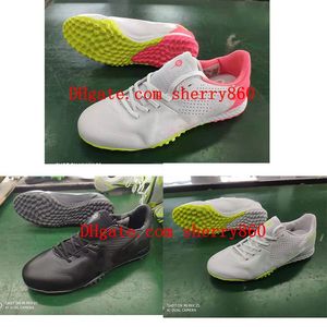 2021 Mens Soccer Sapatos Tiempo Legenda 9 Clube TF Turf Cleas Baixo Ancinho Botas de Futebol Tacos de Futbol Preto Branco