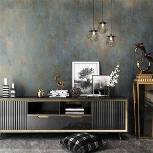 Vintage Non-woven Plain Solid Color Wallpaper Luxury Bedroom Living Room Sofa TV Background Home Decor Wallpaper For Walls Roll 210722