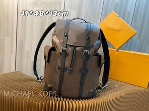 7A Leather Christopher Backpacks Luxurys Designer School Bags High Quality knapsack Men Women Classic Flowers Plaid Schoolbag 2022