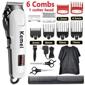 Kemei電気髪のクリッパーカットの打ち切り無線トリマー男性プロの機械充電式理髪師809A 220216