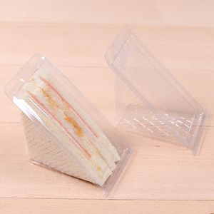 Caixas de embalagem do bolo do sanduíche de plástico caixas da embalagem da pizza da pizza Recipiente transparente da pastelaria