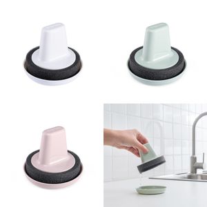 Reinigungsschwammbürste Küche Saubere Lieferungen Kugelbürsten Nicht schmutzige Hände Schrubben Rost sauber mit Griff RRD7258