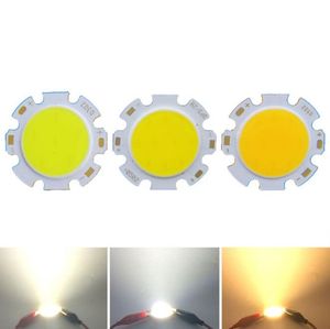 10pcs/lot Ultra Bright Bulbs Light Source 7W Chip COB LED 21-24V DC Warm Natural Cold White Lighting 700LM 28mm Circular Bulb Lamp