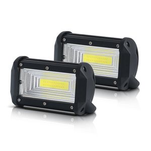 5 inç 72 W COB LED İş Işık Çubuğu Kapalı Yol Süper Parlak Sel Işıkları Kamyon Araba ATV SUV Tekne Araba Styling Için Sis Işıkları