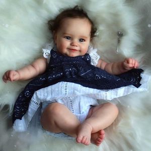 20 inç Bebe Reborn Bebek Gerçekçi Yenidoğan Kumaş Vücut Boyasız Bitmemiş Bebek Parçaları DIY Boş Bebek Kiti Oyuncaklar Çocuk Hediyeler için Q0910