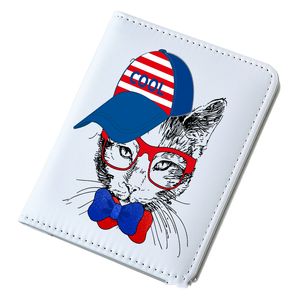 Sublimation Passport Holder Favor Double-sided DIY Card Bag PU Leather Bifold Wallet Creative Xmas Gift