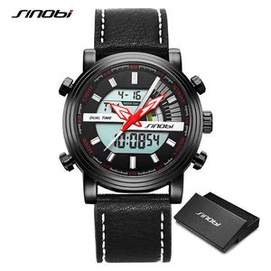 SINOBI最高品質高級クォーツメンズデジタル腕時計スポーツ腕時計ミリタリーアーミーオス発光時計レージョマスキュリノQ0524