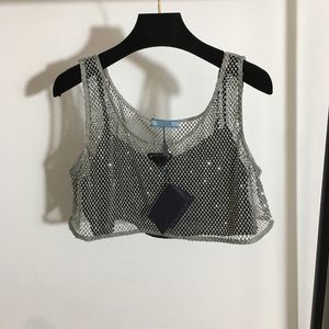 Wholesale Baroque Brand Women Vest Tanks Fashion Shinning Diamond Sling Camis Birthday Gift for Female Two Pieces Tank