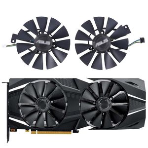 87mm T129215SH FDC10U12S9-C 4ピンRTX 2060 2070 2080デュアルアドバンストOCファン-ASUS GEFORCE RTX2080 RTX2070ゲームカードファンクーリング